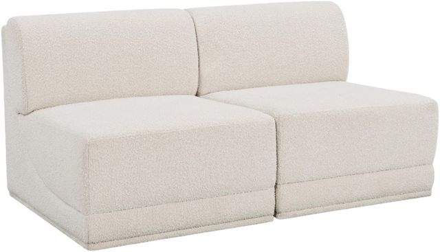 Meridian Furniture Ollie 2-Piece Cream Armless Sofa-0