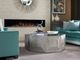 Lexington Home Ariana Rochelle Mirrored Top Octagonal Cocktail Table with Silver Leaf Base-3