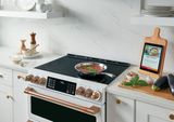Café™ 30" Matte White Slide In Double Oven Induction Range