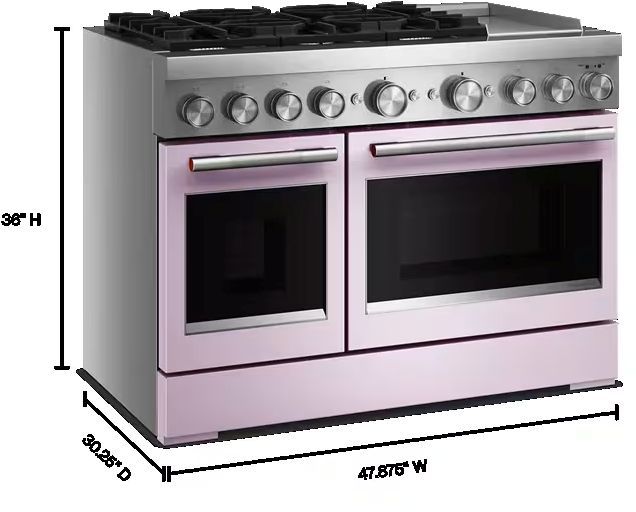 KitchenAid® 48" Wildflower Pro Style Dual Fuel Range with Griddle-1