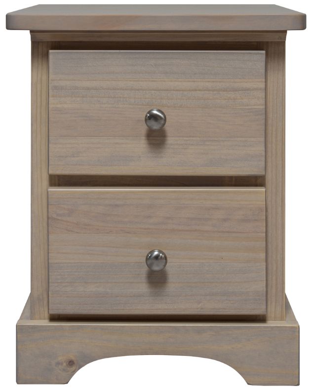 Mako Wood Furniture Youth Brown 2-Drawer Mini Nightstand-0
