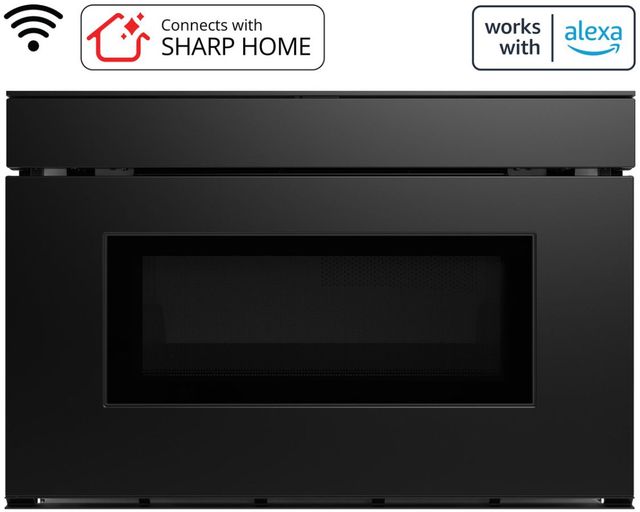 Sharp® 1.2 Cu. Ft. Black Built-In Smart Microwave Drawer with Easy Wave Open-4