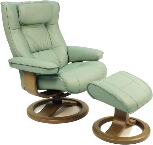 Fjords® Classic Comfort Regent R Seagreen Small Recliner-0