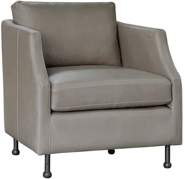Bernards Tarrington Sand Leather Accent Chair-0