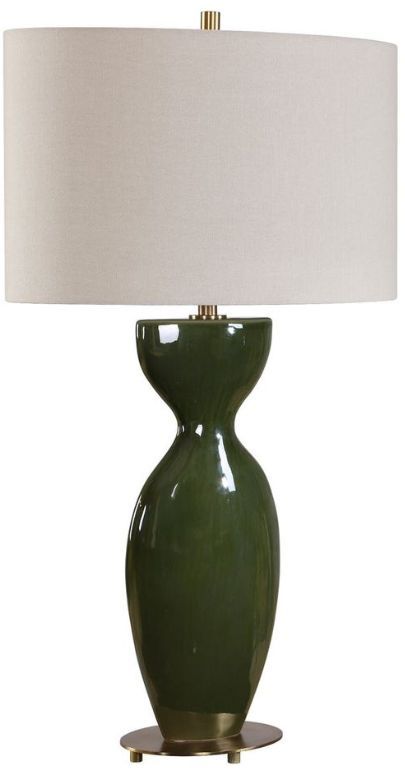 Uttermost® Curhan Moss Green Glaze Table Lamp-4
