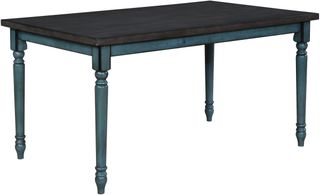 Powell® Willow Burnished Smoke Dining Table with Teal Blue Base