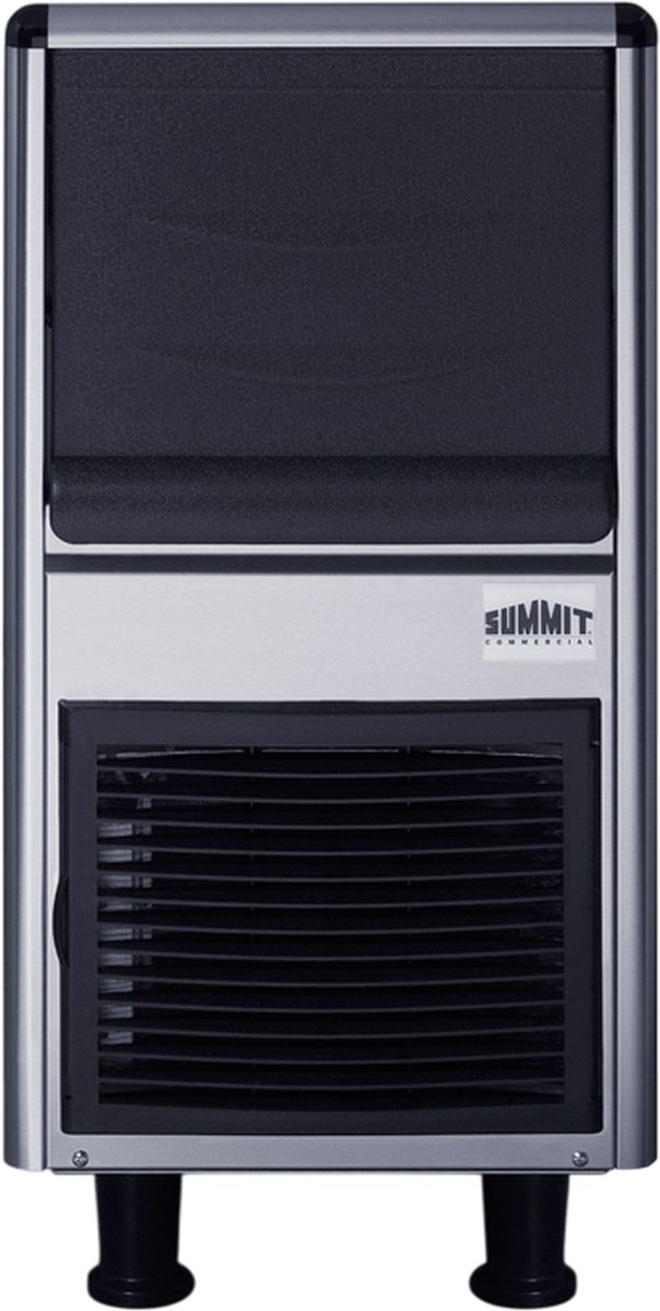 Summit® 15" 77 lb. Stainless Steel Freestanding Ice Maker-0