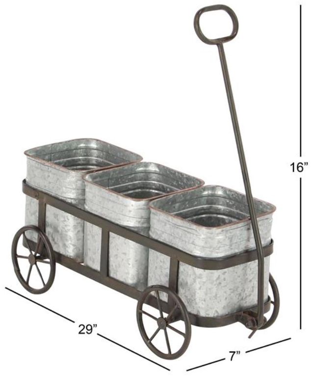 Deco Marche Silver 29" Planter-2