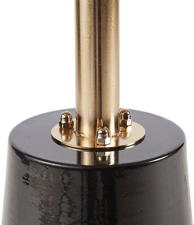 Olliix by Madison Park Gold Sophia Round Pedestal Accent Side Table with Black Metal Base-1