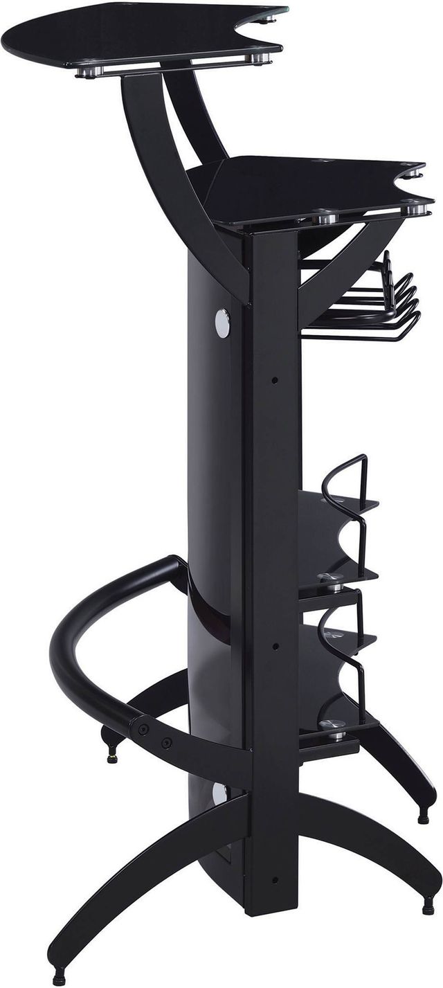 Coaster® Dallas Smoked/Black 3-Bottle Wine Rack Bar Unit-3