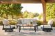 Signature Design by Ashley® Carmel Highlands 4-Piece Beige/Dark Brown Aluminum/Fabric Outdoor Conversation Set-1