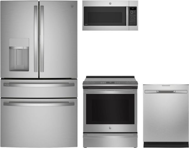 GE Profile™ 4 Piece Stainless Steel Kitchen Package-0