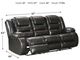 Signature Design by Ashley® Vacherie Black Reclining Sofa-3