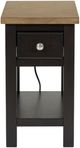 Signature Design by Ashley® Drazmine Brown Chairside End Table with Dark Chocolate Base-1