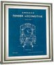 Classy Living Wild Apple Locomotive Blueprint II Wall Art-2