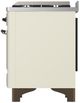 Ilve® Majestic III 60" Antique White Pro Style Dual Fuel Natural Gas Range with Griddle and Burnished Trim-4