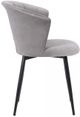 Armen Living Lulu Grey/Black Dining Chair-2