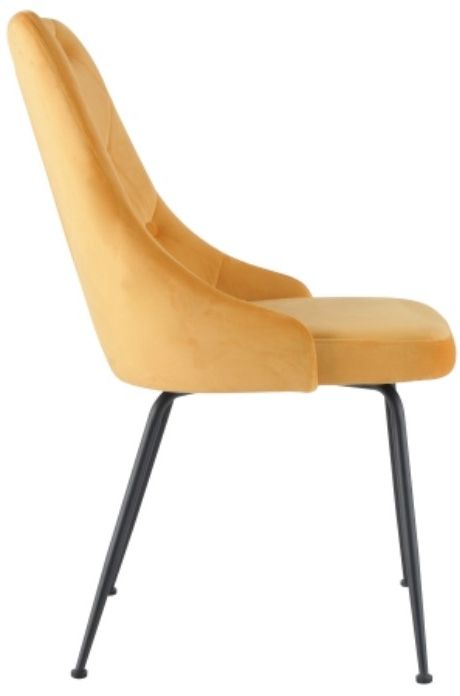 Mazin Furniture Plumeria Mustard Yellow Dining Side Chair -2