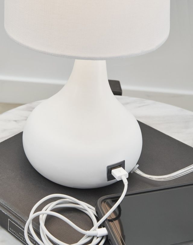 Signature Design by Ashley® Camdale 2-Piece White Table Lamp Set-2