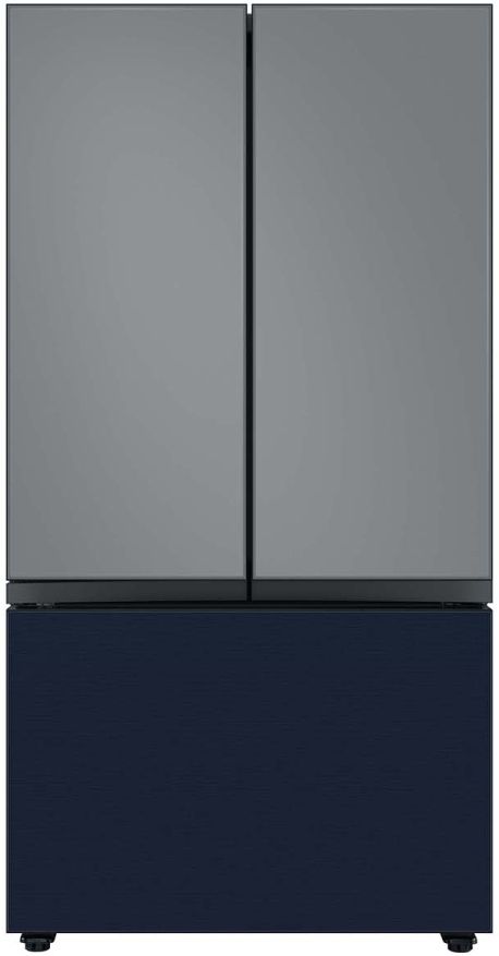 Samsung Bespoke 36" Navy Steel French Door Refrigerator Bottom Panel-4