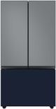 Samsung Bespoke 36" Navy Steel French Door Refrigerator Bottom Panel-4