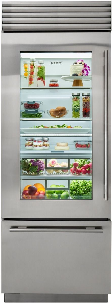 Sub-Zero® Classic Series 30" 17 Cu. Ft. Stainless Steel Built-In Bottom Freezer Refrigerator-2