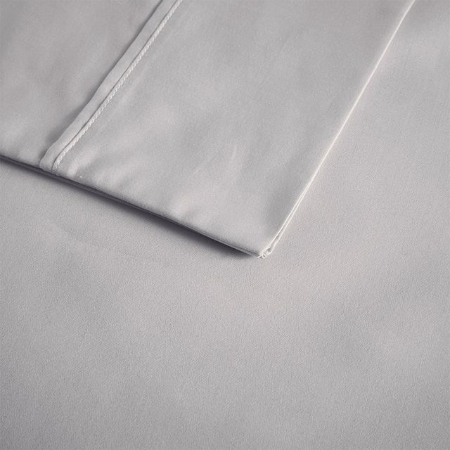 Olliix by Beautyrest Grey Full 600 Thread Count Cooling Cotton Rich Sheet Set-4