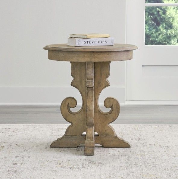 Liberty Furniture Magnolia Manor Weathered Bisque Round End Table-1