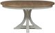 Liberty Farmhouse Reimagined Chestnut Pedestal Table with Antique White Base-1