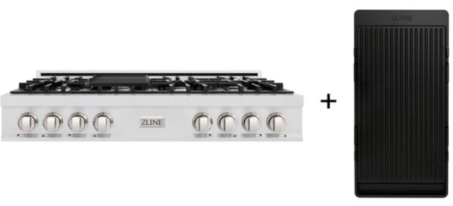 ZLINE Classic 48" Satin Stainless Steel Gas Rangetop with Griddle-0