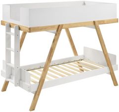 Coaster® Frankie Natural/White Twin Over Twin Bunk Bed