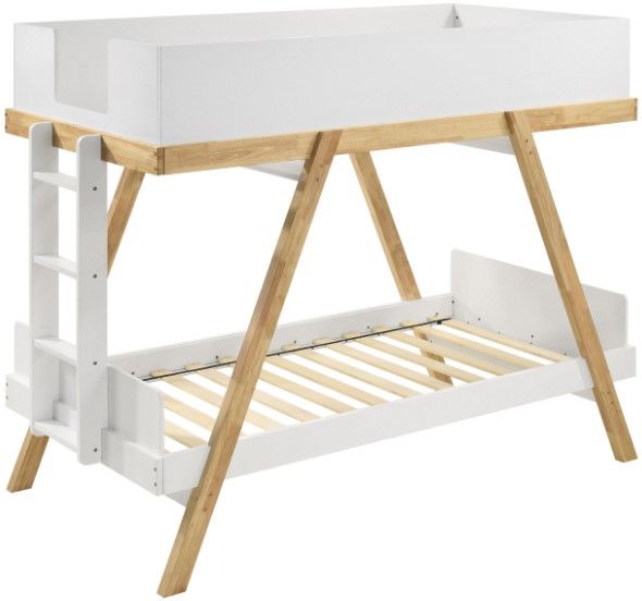 Coaster® Frankie Natural/White Twin Over Twin Bunk Bed-0