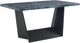 Elements International Beckley Dark Espresso Counter Table with Dark Marble Top-0