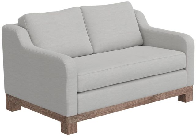 International Furniture Direct Samba Oyster/Rich Brown Loveseat-0