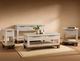 International Furniture Direct Golden Loft Gray Cocktail Table with Brown Base-1