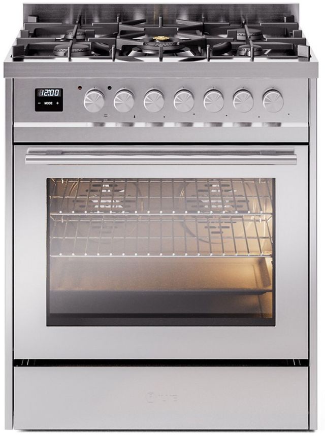 Ilve® Professional Plus II Series 30" Stainless Steel Pro Style Duel Fuel Range