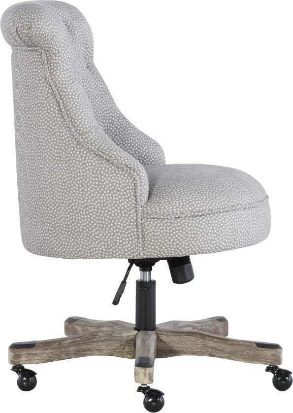 Linon Sinclair Light Gray Office Chair-3