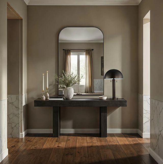Renwil® Opalina Matte Black Accent Mirror-1