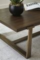 Signature Design by Ashley® Balintmore Warm Brown Coffee Table with Antique Gold Base-4