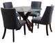 Powell® Auden 5-Piece Espresso/Gray Dining Table Set -0