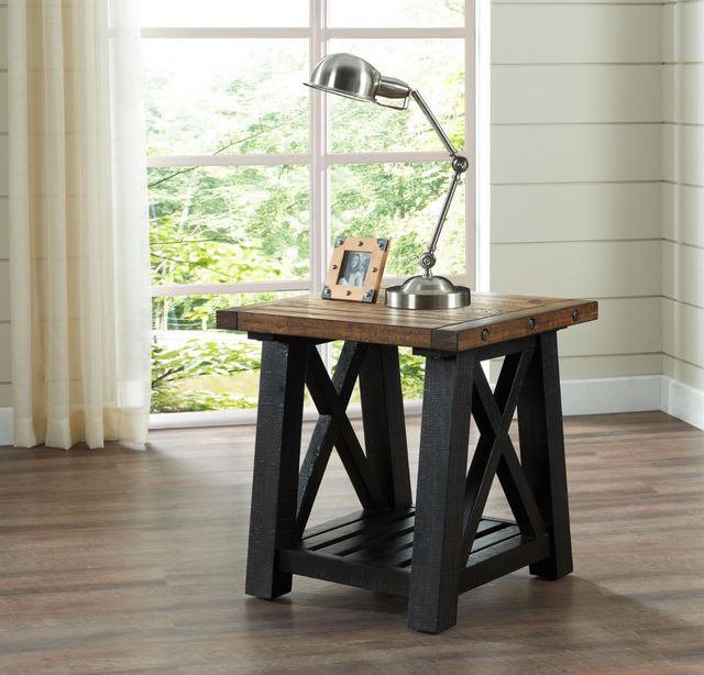 Martin Svensson Bolton Natural End Table with Black Satin Base-1