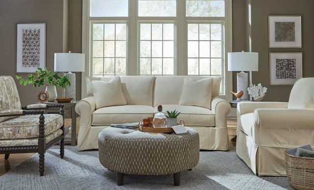 Craftmaster® Customizable Soft Haven Sofa with Removable Slipcover-1