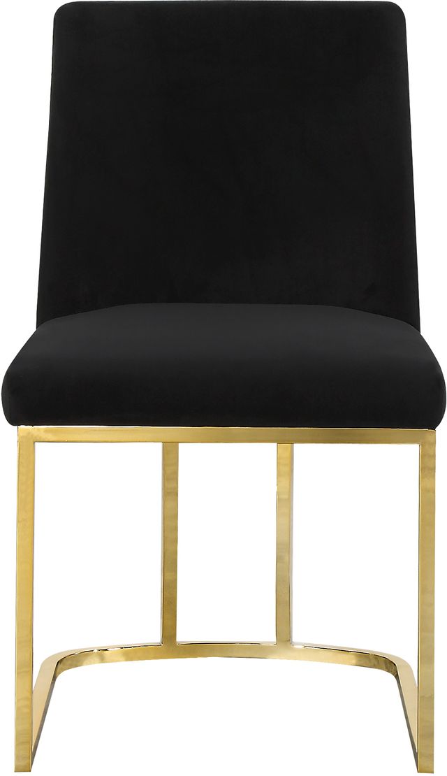 Meridian Furniture Heidi Black/Gold Velvet Dining Chair-1