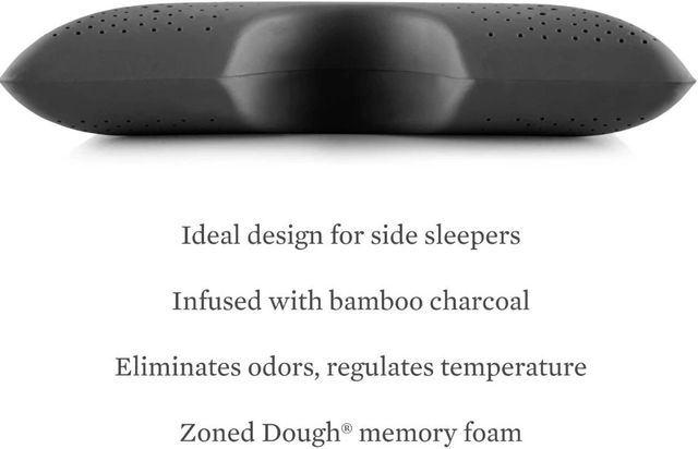 Malouf® Z® Shoulder Zoned Dough® Bamboo Charcoal Queen Pillow-3