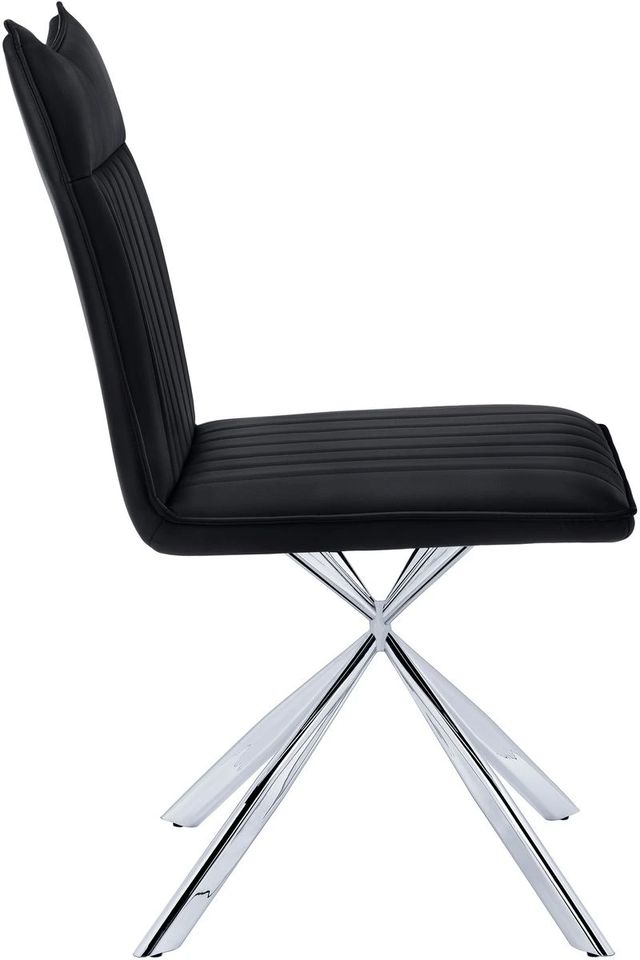 Monarch Specialties Inc. 2-Piece Black/Chrome Starburst Side Chair Set-3