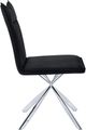 Monarch Specialties Inc. 2-Piece Black/Chrome Starburst Side Chair Set-3
