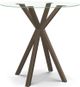 Amisco Customizable Asterisk Clear Glass Round Bar Table with Starburst Stand-0