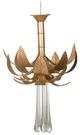A & B Home Lustrous Gold Glass Chandelier-0