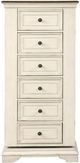 New Classic® Home Furnishings Anastasia Antique White Lingerie Swivel Chest with Mirror-1
