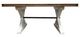 Million Dollar Rustic Springs Brown 42" Trestle Dining Table with White Legs -1